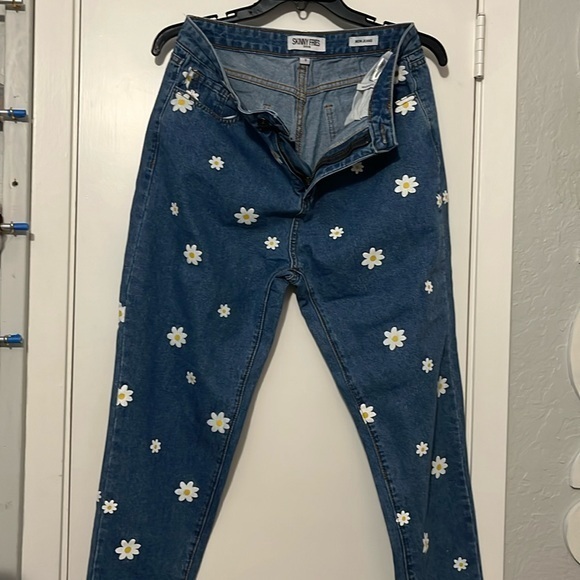 skinny jeans Denim - Skinny Fries mom jeans size 9 Daisy print